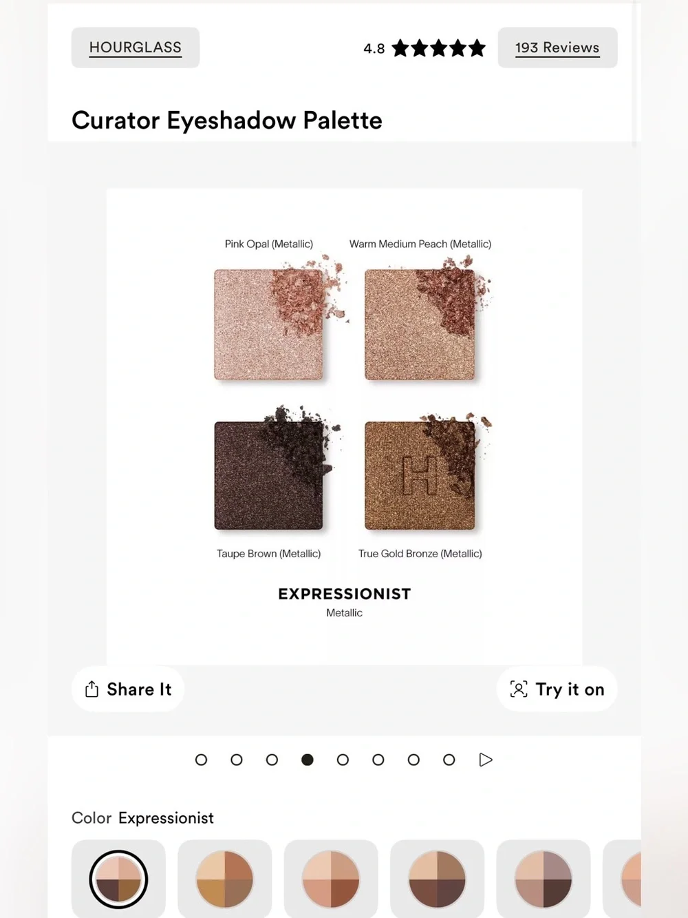 Hourglass Curator Eyeshadow Palette - expressionist